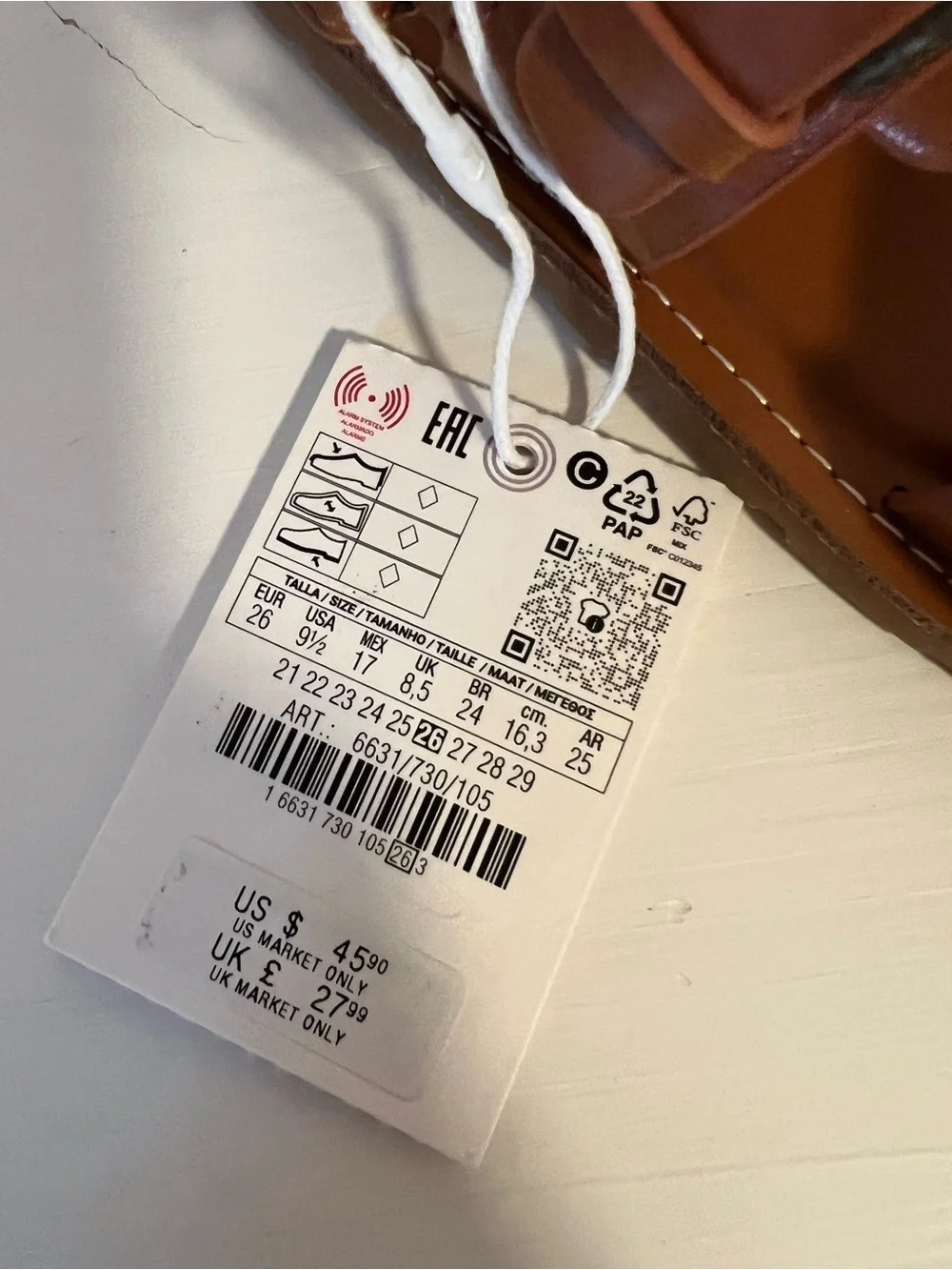 Zara Tan Brown Buckle Kids Sandals